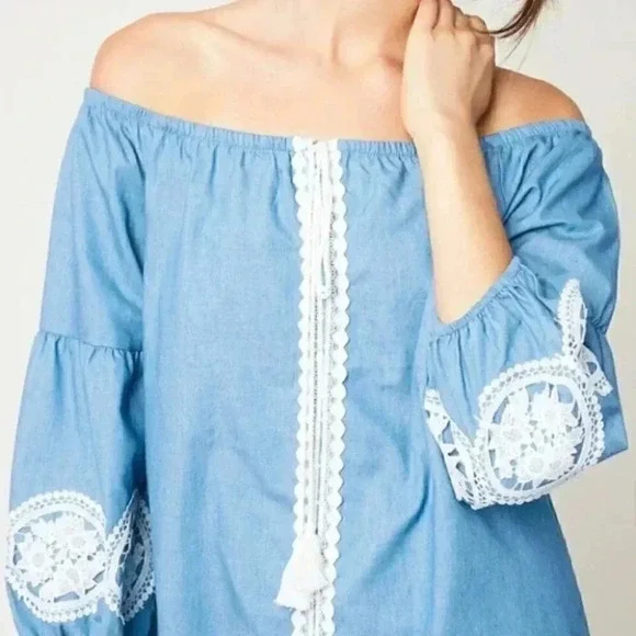 Off Shoulder Tunic Dress - Picture 4 of 4